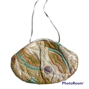 Vintage Carlos Fiori Italian leather and snakeskin bag